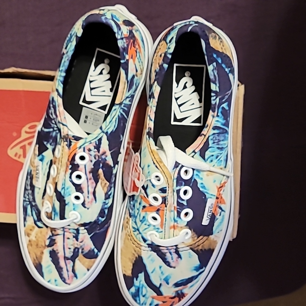 VANS AUTHENTIC TROPICAL MULTI/ BLACK SNEAKER W 5.0/ M 3.5 - Picture 5 of 10